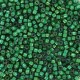 Miyuki delica Beads 11/0 - Transparent White lined emerald ab DB-1788